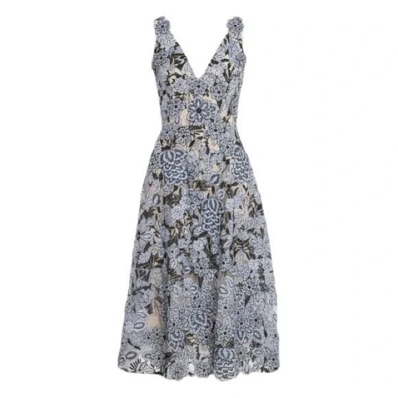 Helsi Women's Mia Floral Appliqu Embroidered V Neck A-Line Cocktail Midi  Dress - armafbd.com